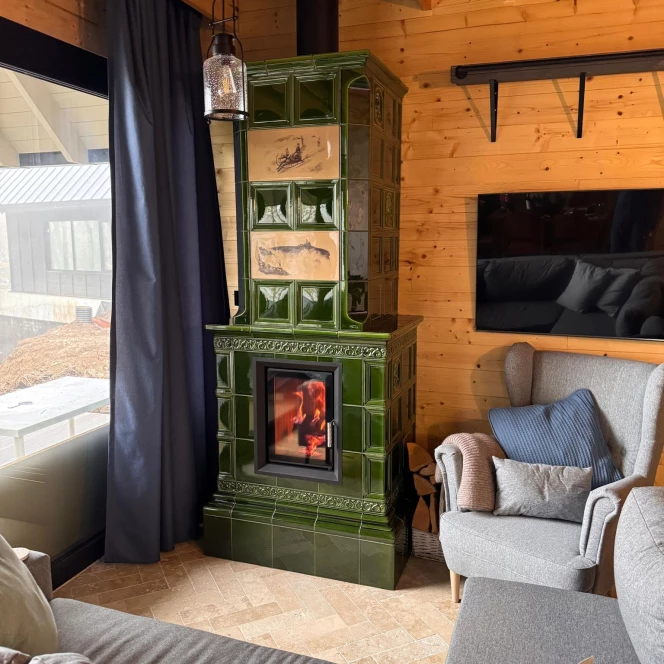 Piec kaflowy ZIELEŃ KARKONOSZY