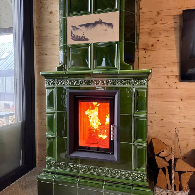 Piec kaflowy ZIELEŃ KARKONOSZY