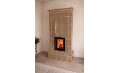 Piec Kaflowy w kolorze lnianym